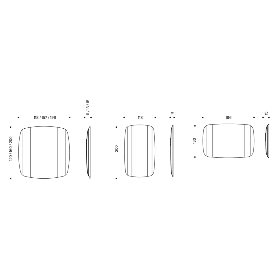 Espelho de parede com estrutura em madeira pintada de preto fabricado na Itália - Arya Viadurini