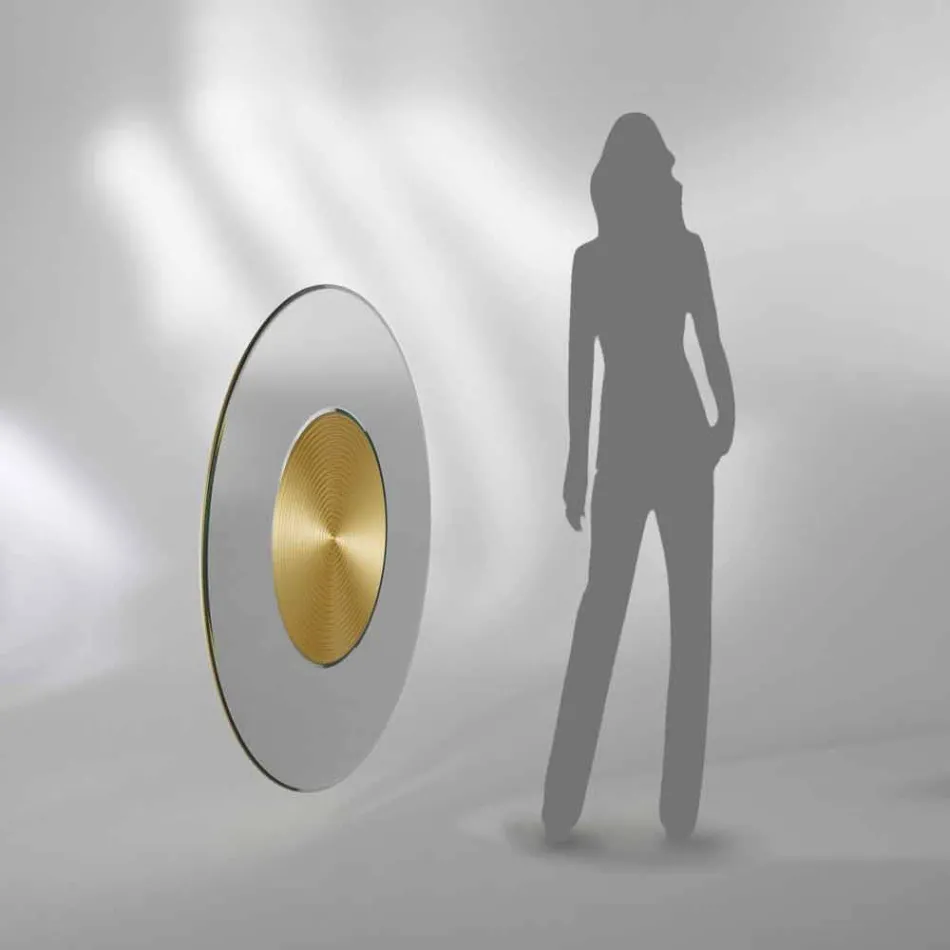 Espelho de parede design com suporte para Malva MDF Viadurini