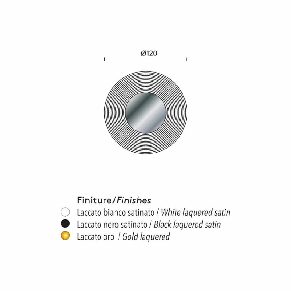 Espelho de parede design com suporte para Malva MDF Viadurini