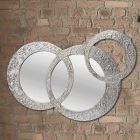 Espelho de parede design em folha de prata feita na Itália Cortina Viadurini