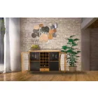 Espelho de Parede Design Moderno em Madeira e Ferro - Ortensio Viadurini