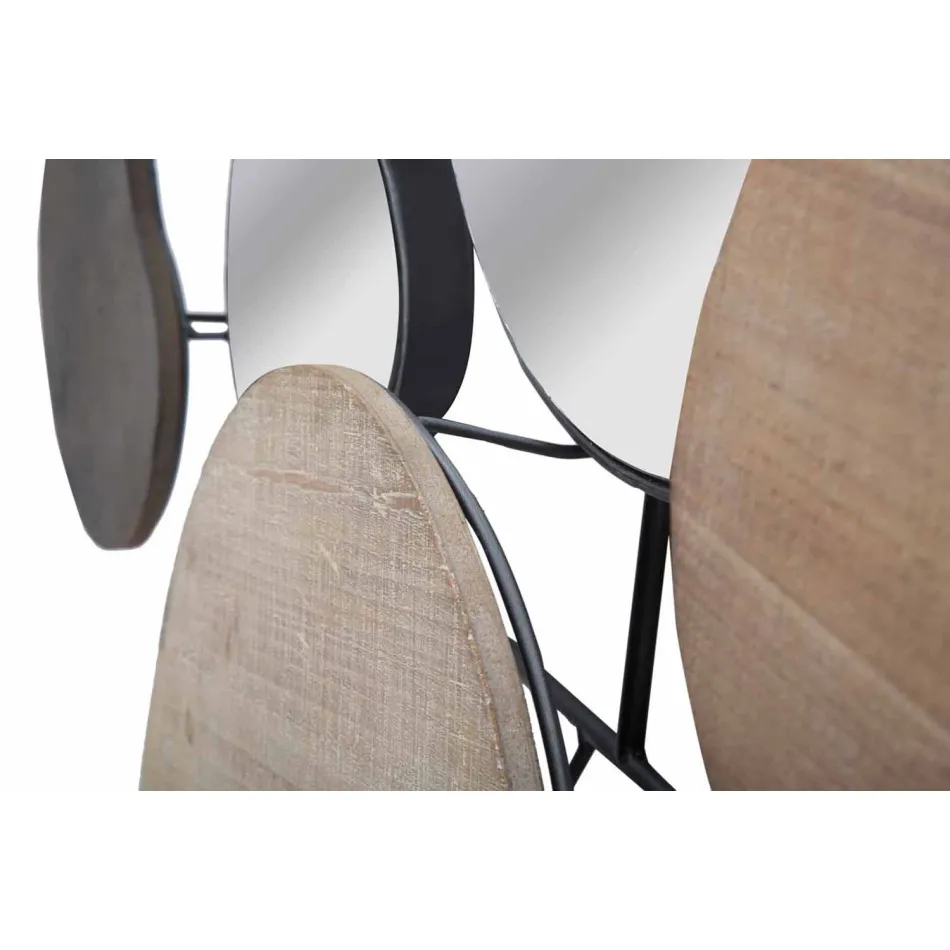 Espelho de Parede Design Moderno em Madeira e Ferro - Ortensio Viadurini