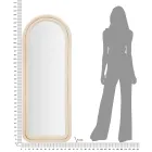 Espelho de parede em MDF revestido de veludo com tampo arqueado - Jessica Viadurini