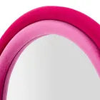 Espelho de parede em MDF revestido de veludo com tampo arqueado - Jessica Viadurini