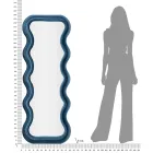 Espelho de Parede em MDF Revestido em Veludo com Linhas Onduladas - Sheldon Viadurini