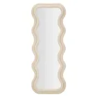 Espelho de Parede em MDF Revestido em Veludo com Linhas Onduladas - Sheldon Viadurini