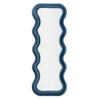 Espelho de Parede em MDF Revestido em Veludo com Linhas Onduladas - Sheldon Viadurini