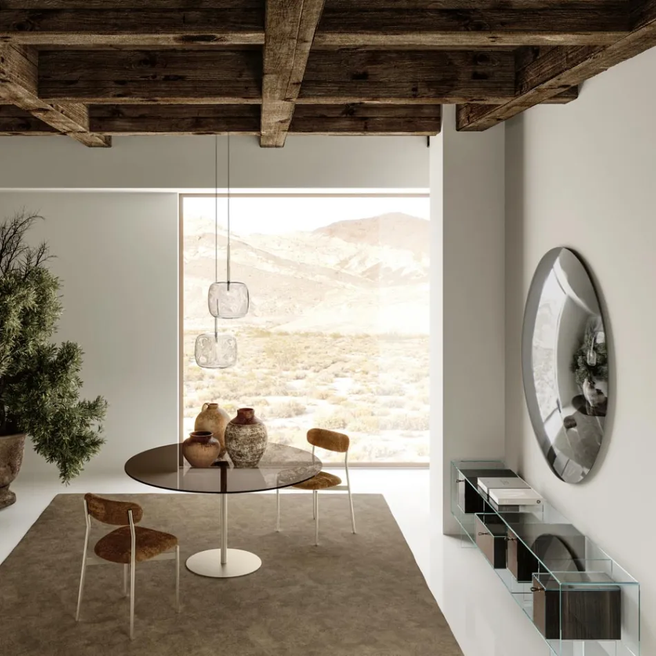 Espelho de Parede em Vidro Curvo Convexo em Diferentes Acabamentos - Leve Viadurini