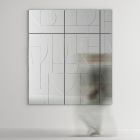 Espelho de parede modular com estrutura de madeira Made in Italy - Saetta Viadurini