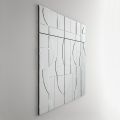 Espelho de parede modular com estrutura de madeira Made in Italy - Saetta