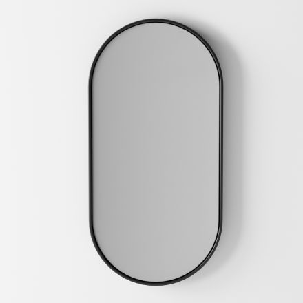 Espelho de parede oval retroiluminado feito na Itália - Riflessi Viadurini