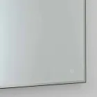 Espelho de parede quadrado com moldura de vidro fosco Made in Italy - Mirro Viadurini