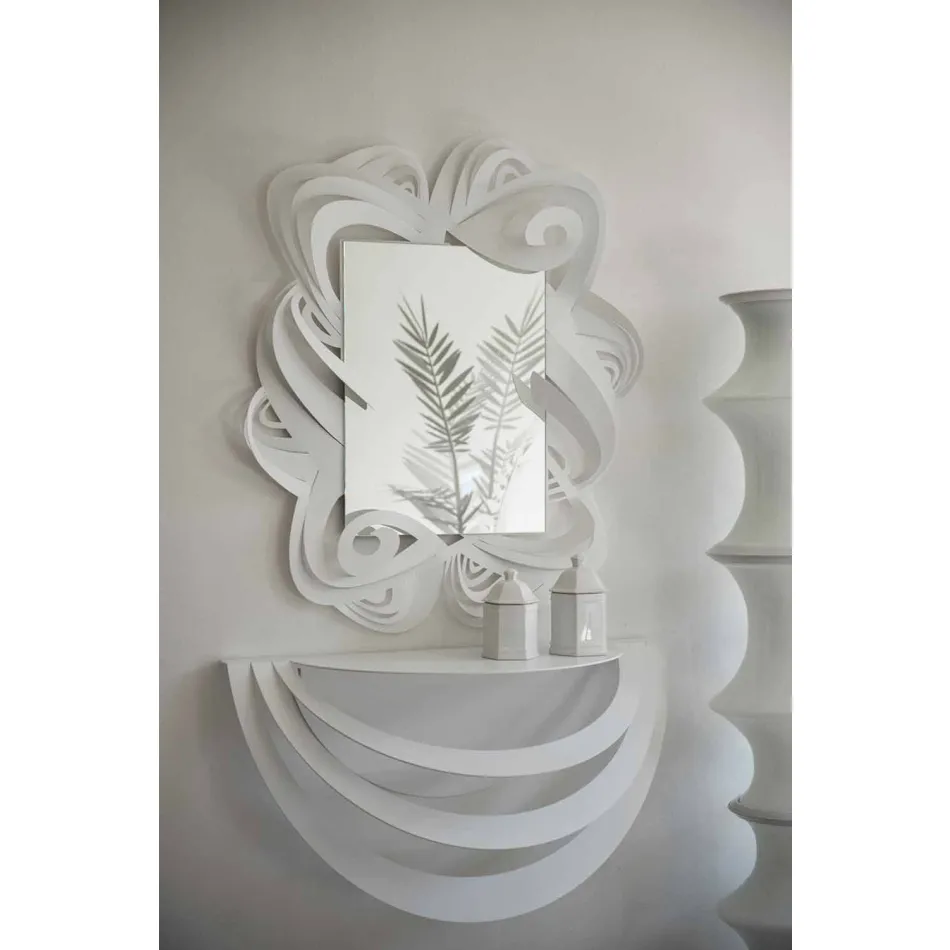 Espelho retangular moderno de parede de ferro fabricado na Itália - Penny Viadurini