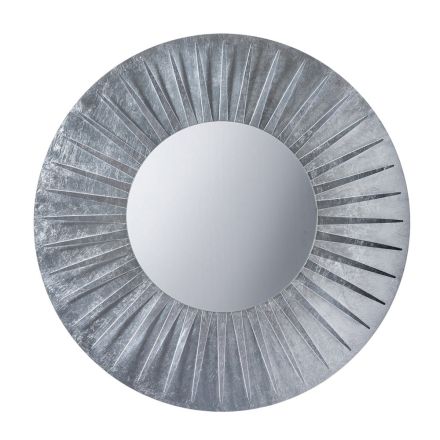 Espelho Redondo de Parede com Moldura de Ferro Design Elegante - Tassio Viadurini