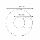 Espelho de parede redondo com satélite que gira 360 ° fabricado na Itália - Shaki Viadurini