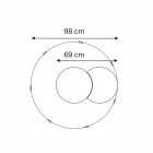 Espelho de parede redondo com satélite que gira 360 ° fabricado na Itália - Shaki Viadurini