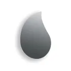 Espelho de parede Aurelia em formato de gota, fabricado na Itália. Viadurini