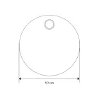 Espelho de parede redondo com anel de teca colorido feito na Itália - Odile Viadurini