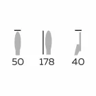 Espelho Design Floor em Ash Wood e Metal Made in Italy - Cuspide Viadurini