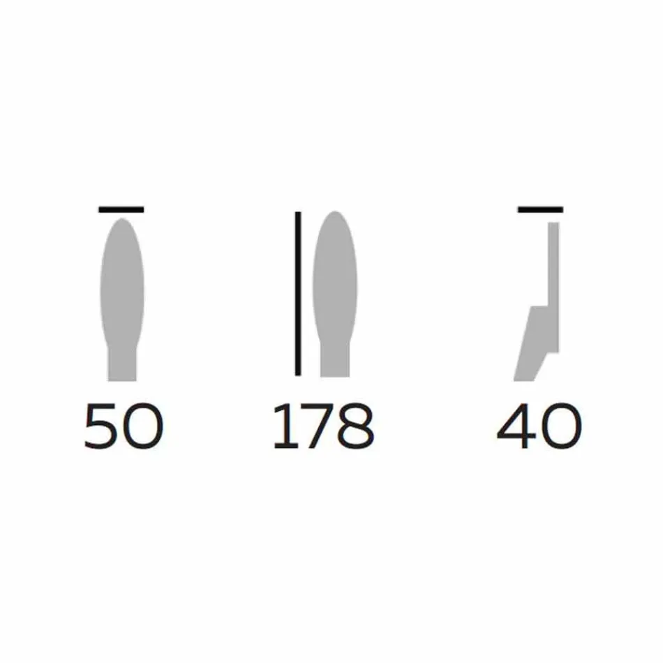 Espelho Design Floor em Ash Wood e Metal Made in Italy - Cuspide Viadurini