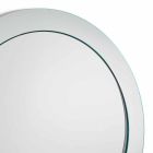 Espelho redondo moderno com moldura inclinada fabricada na Itália - Salamina Viadurini