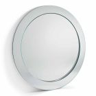 Espelho redondo moderno com moldura inclinada fabricada na Itália - Salamina Viadurini