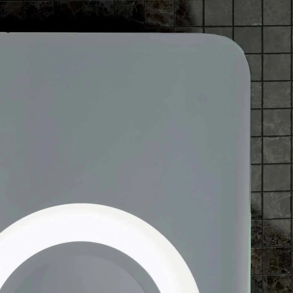 Espelho de maquiagem de design moderno, iluminação LED, Maren Viadurini