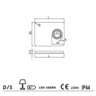 Espelho de maquiagem de design moderno, iluminação LED, Maren Viadurini