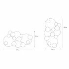 Espelho decorativo de parede com design de círculos coloridos em 2 dimensões - Babol Viadurini