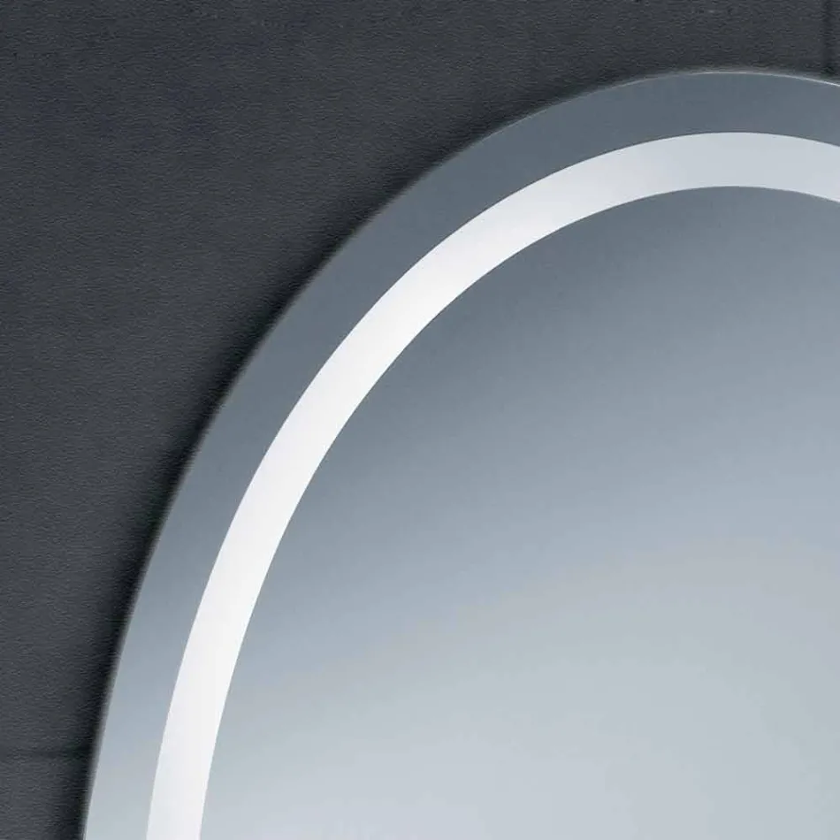 Espelho de design contemporâneo com iluminação LED Pura Viadurini