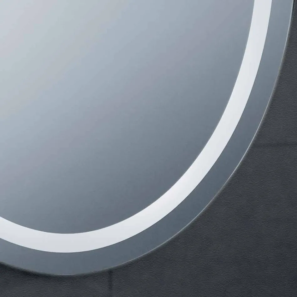 Espelho de design contemporâneo com iluminação LED Pura Viadurini