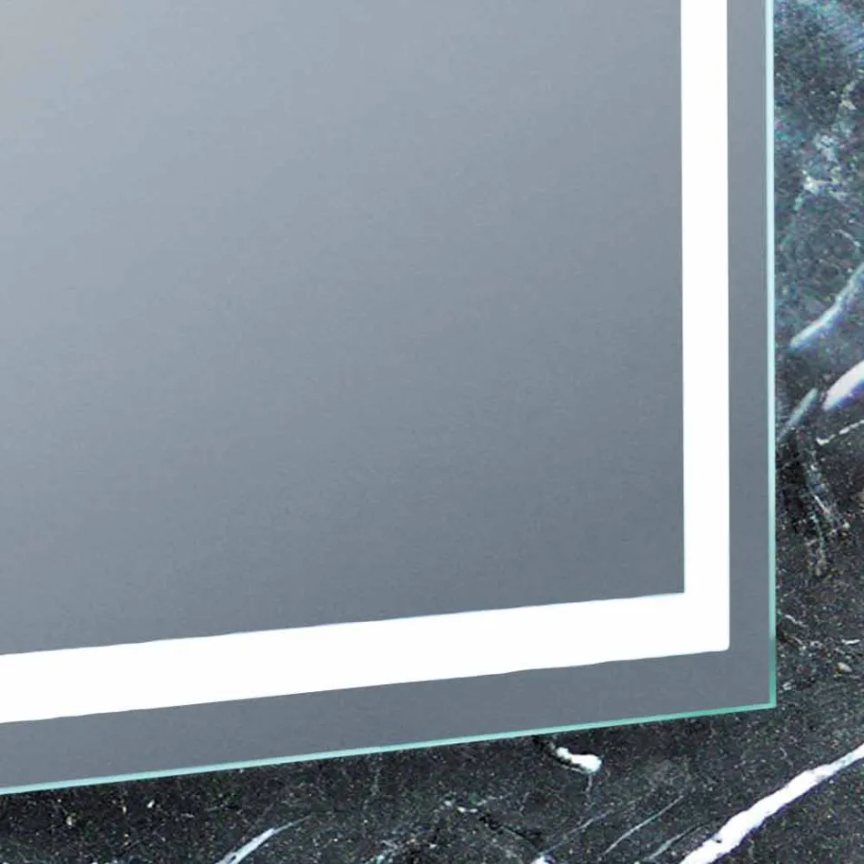 Espelho de design contemporâneo para banheiro com iluminação LED Paco Viadurini