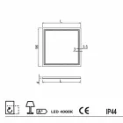 Espelho de design contemporâneo para banheiro com iluminação LED Paco Viadurini
