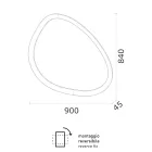 Espelho de formato irregular com retroiluminação fabricado na Itália - Ride Viadurini