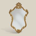 Espelho em forma de luxo com moldura de folha de ouro feito na Itália - precioso Viadurini