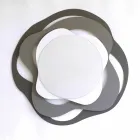 Espelho de design moderno da parede de ferro tricolor fabricado na Itália - Gertrude Viadurini