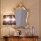Espelho clássico de folha de ouro com moldura moldada feito na Itália - precioso Viadurini