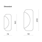 Espelho composto por duas placas sobrepostas com formatos especiais, fabricado na Itália - Adelaide Viadurini