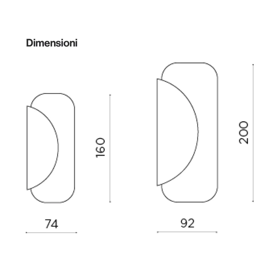 Espelho composto por duas placas sobrepostas com formatos especiais, fabricado na Itália - Adelaide Viadurini
