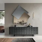 Espelho composto por 3 placas sobrepostas, 2 de bronze e 1 fumê - Armida Viadurini