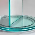 Espelho autoportante dupla face com base luxuosa em vidro Rontante - Gaudenzio Viadurini