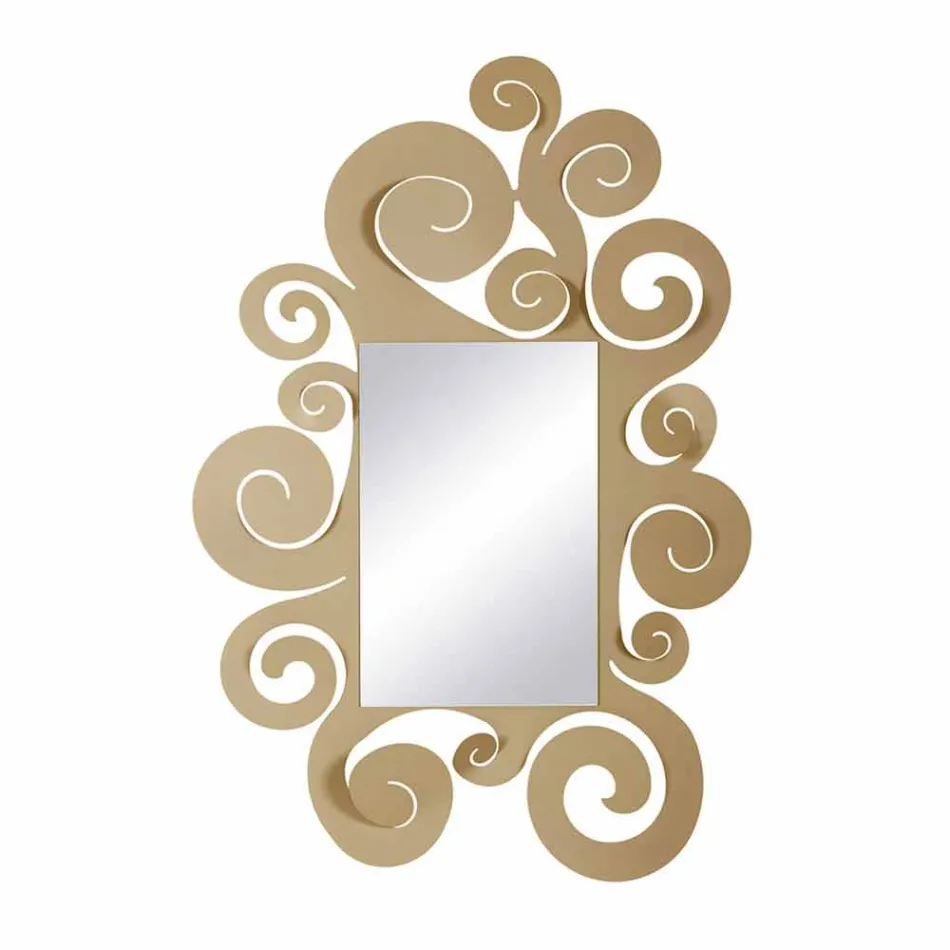 Espelho de parede moderno em ferro colorido fabricado na Itália - Tiziano Viadurini