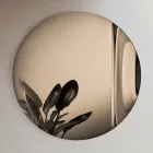 Espelho de vidro fundido Wave, fabricado na Itália - Candida Viadurini