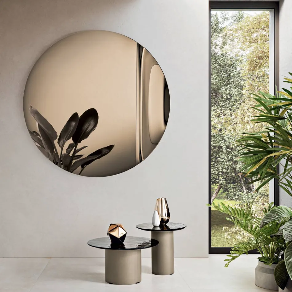 Espelho de vidro fundido Wave, fabricado na Itália - Candida Viadurini