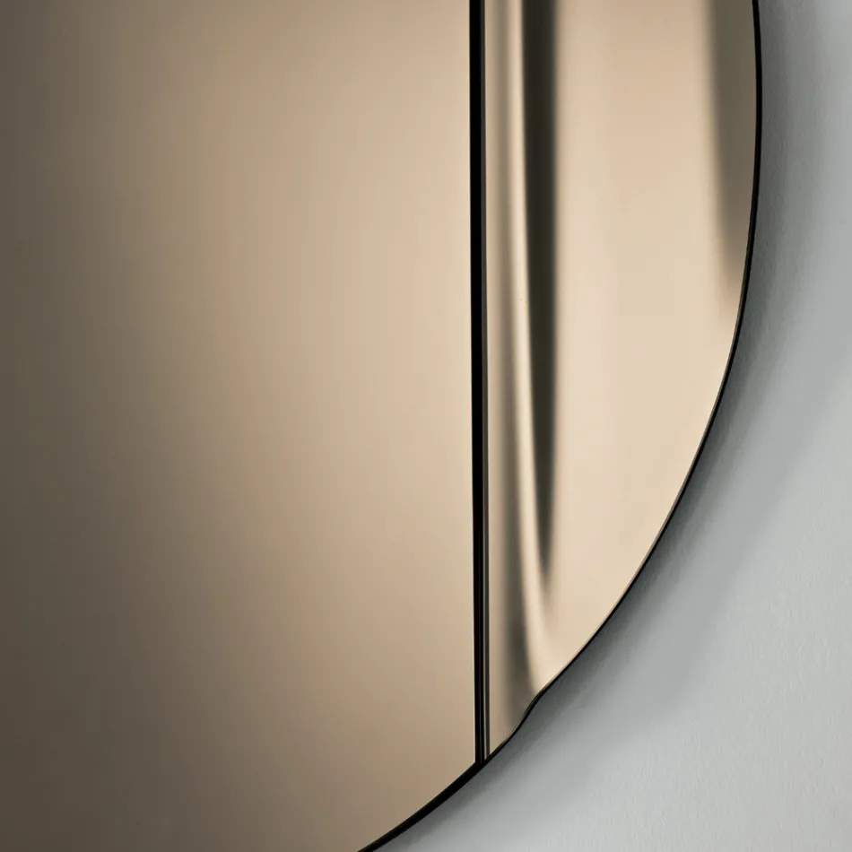 Espelho de vidro fundido Wave, fabricado na Itália - Candida Viadurini