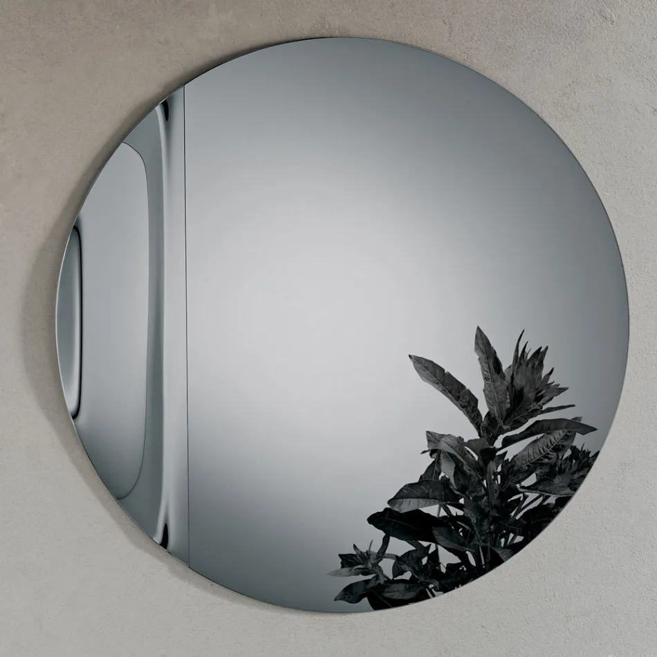 Espelho de vidro fundido Wave, fabricado na Itália - Candida Viadurini