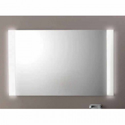 Espelho de banheiro contemporâneo com luzes LED, L1200xh.900 mm, Agata Viadurini