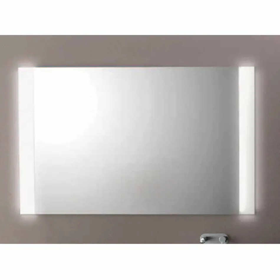 Espelho de banheiro contemporâneo com luzes LED, L1200xh.900 mm, Agata Viadurini