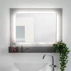Espelho de parede horizontal em acrílico com suporte, fabricado na Itália - Kiran Viadurini