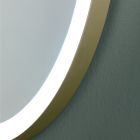 Espelho Oval com Estrutura Metálica e Luzes Made in Italy - Mozart Viadurini